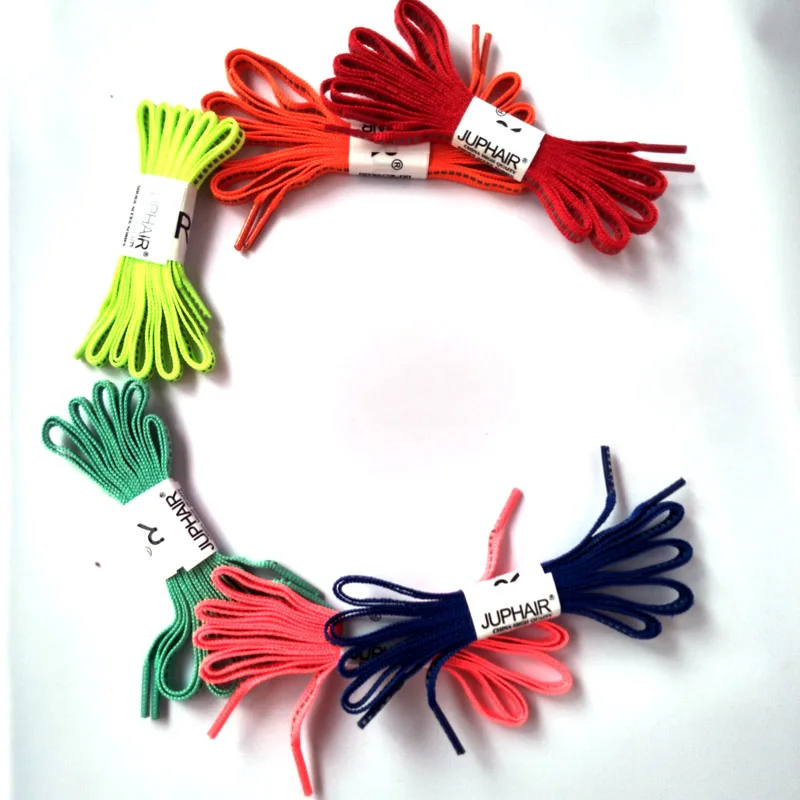 JUP 1 Pairs Unisex New Style Originality Reflective Oatchwork Shoelace Design  Neight Runner People Walking Night Boy Shoe Laces