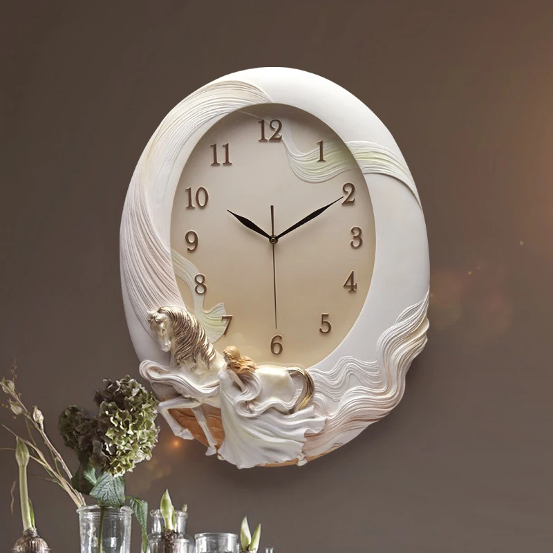 

Modern minimalist creative personality embossed European home wall clock living room clock bedroom decoration clock