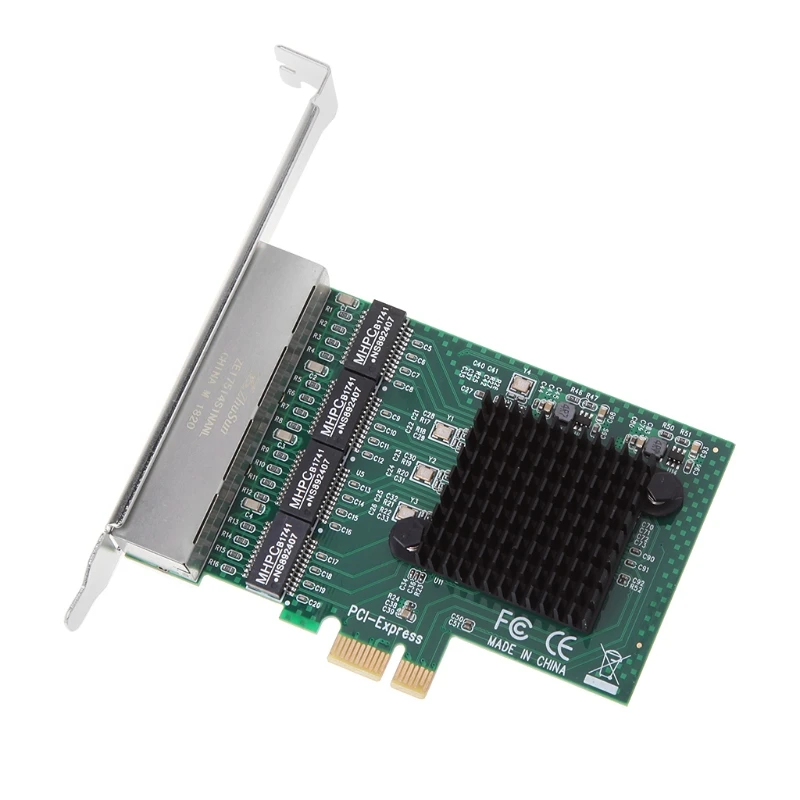 Планшет-PCIE PCI Express 10/100/1000 м до 4 порта 4x гигабитная карта Ethernet сетевой адаптер