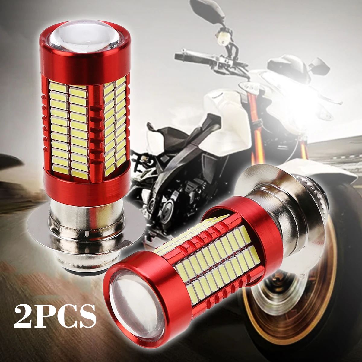

2PCS H6M 102LED Headlight Bulb 12V-24V 360° Beam Angle For Yamaha YFZ450R Rhino 700 Raptor YFM660 TRX