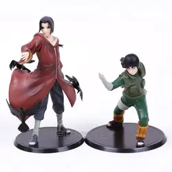 Героя аниме «Наруто Rock Lee VS Итачи Учиха ПВХ Фигурки Коллекционная модель игрушки 2 шт./компл