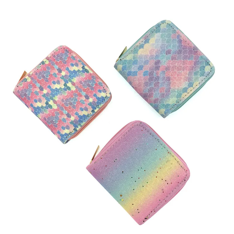 

2019 New Colorful PU Leather Coin Purses women girls Small Coin Wallet Lady Fashion Pattern Cartoon Dollar Money Bag