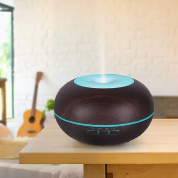 

High quality Ultrasonic oil diffuser With 7 Colors Changing Lamp 300ML wood grain Electric Aroma Diffuser humidifier for home