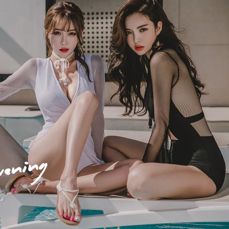 

Swimsuit Sport One Piece Women Swimsuits Large Size Bathing Suit Solid Swimwear 2019 Sexy Transparent Lace Polyester Sierra