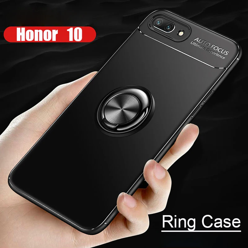 

New Finger Ring Stand Car Holder Case Huawei Honor View 10 / Honor 10 Back Cover Silicone Case Huawei Honor 9 Lite Honor 9 Funda