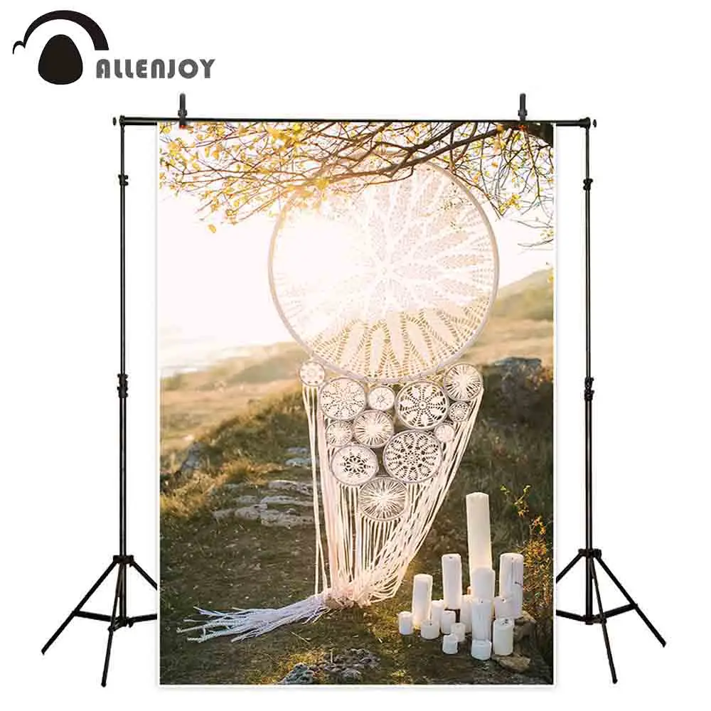 Allenjoy Фотофон для фотосъемки белый Ловец снов закат свеча ourdoor Свадебный
