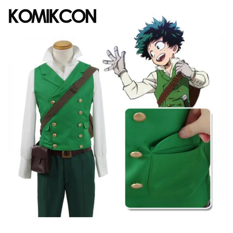 O meu Herói Academia Cosplay Izuku Midoriya Deku Traje