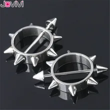 JOVIVI 2 шт хирургическое острие из нержавеющей стали Круглый Круг ниппель кольцо Пирсинг Mamilo щит Бар Кольцо 16ga пирсинг ювелирные изделия