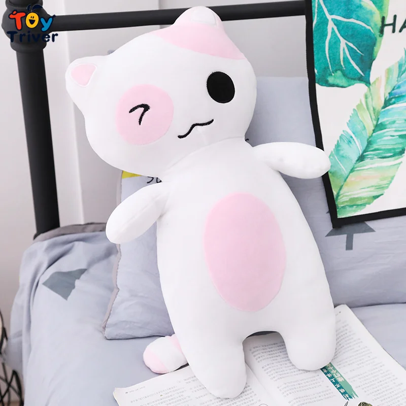 Kawaii Neko Atsume кошка кошечка плюшевая игрушка длинная подушка мягкая кукла малыши