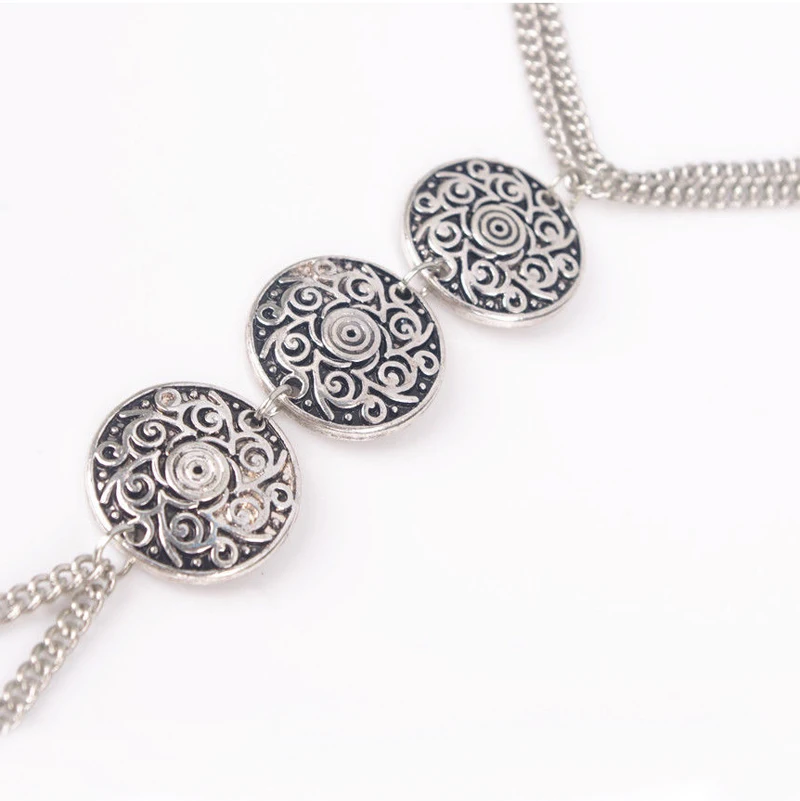 Silver Color Bohemian Coin Metal Tassel Anklet Luxury Charm Coin Ankle Bracelet For Women Jewelry Summer Style Beach Foot Chain