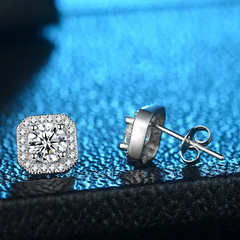 CZ Crystal Zircon Stud Earrings