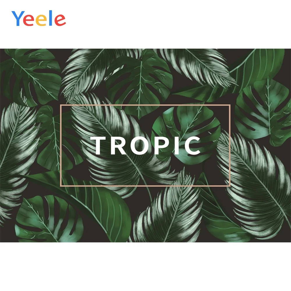 

Yeele Tropical Trees Green Leaves Summer Holiday Party Photography Background Photographic Customized Backdrops for Photo Studio