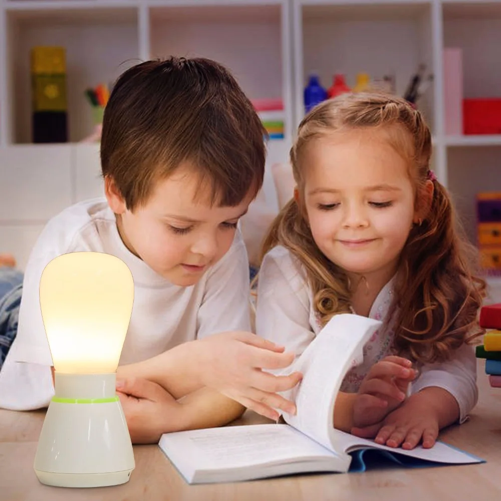 

Kohree USB Charging Led Table Lamp, Portable Dimmable Modern Night Lamps Tent Lights for Kids Bedroom Dormitory, Warm White
