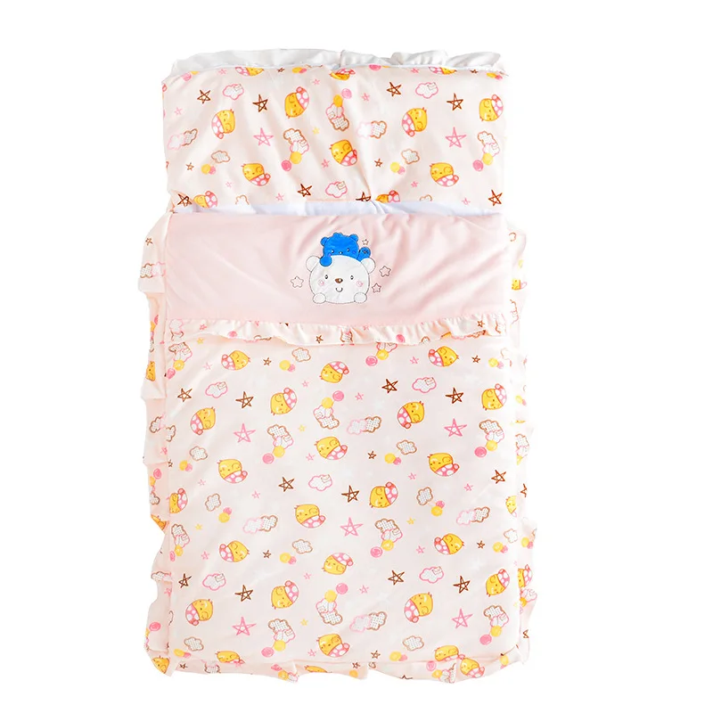 Зимний спальный мешок для малышей, хлопок, конверт для новорожденных, Мультифункциональный спальный мешок для детской коляски, 80*45 см - Цвет: Розовый