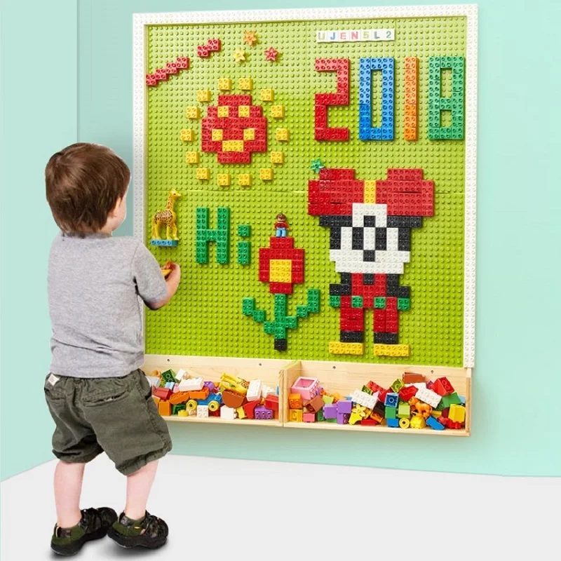 

Creative Building Block Wall Base Plates Marble Race Run Construction Toys Compatible Educational Toys For Kids