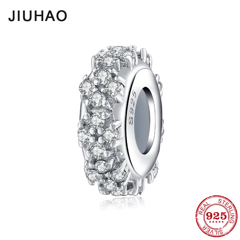 Perles d’espacement 925 en argent Sterling fleur perles de Ziconia accessoires pour femmes à la mode 2018 Fit Original bracelet à breloques Pandora bijoux
