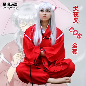 

Anime InuYasha Cosplay Costumes Feudal Fairy Tale InuYasha Men's Halloween Party Costume