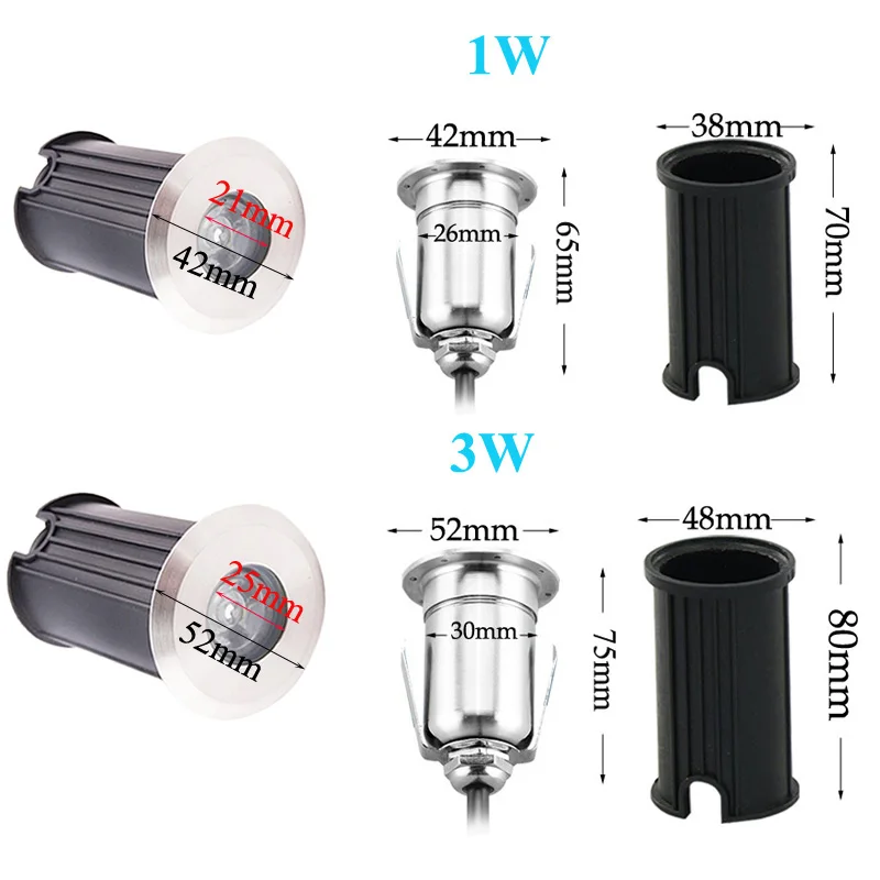 1W3W 5W 10W светодиодный подземный свет водонепроницаемый напольный светильник Открытый наземный точечный пейзаж садовый путь похороненный двор 85-265V DC12V IP67