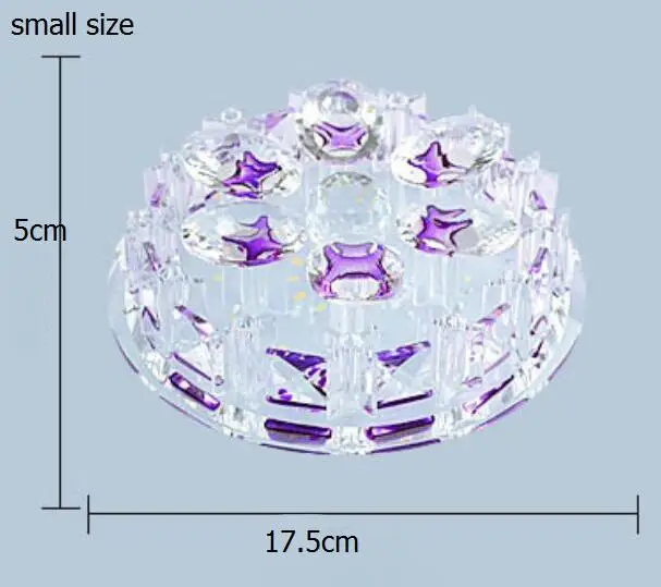 Кристалл круглый светодиодный потолочный светильник потолочный Гостиная Аркада проход Установка компактный фиолетовый Кофе Цвет спальня