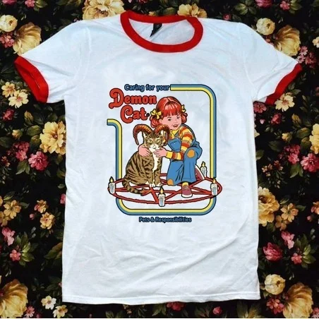 wicked clothes shirt nostalgia cat tee ringer demon funny cute summer jbh pudo tops casual graphic clothing mouse zoom