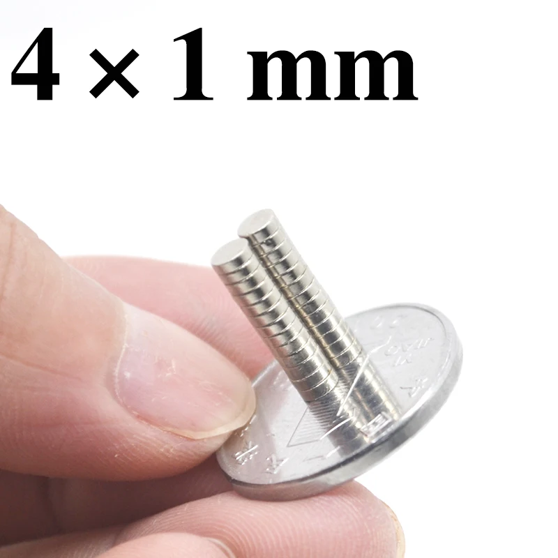 

HYSAMTA Bulk Small Round NdFeB Neodymium Disc Magnets Dia 4mm x 1mm N35 Super Powerful Strong Rare Earth NdFeB Magnet 200/100pcs
