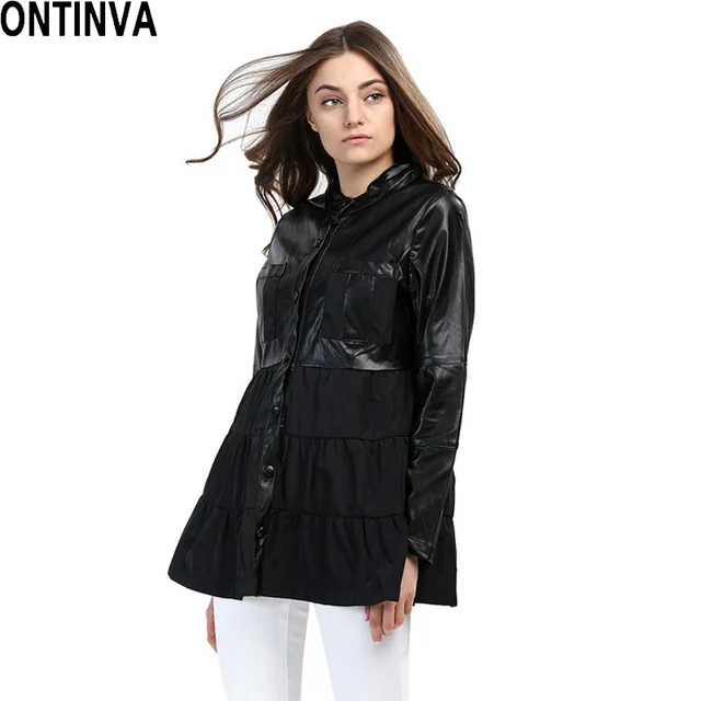 Winter 4XL Plus Size Women PU Leather Jacket Windbreaker