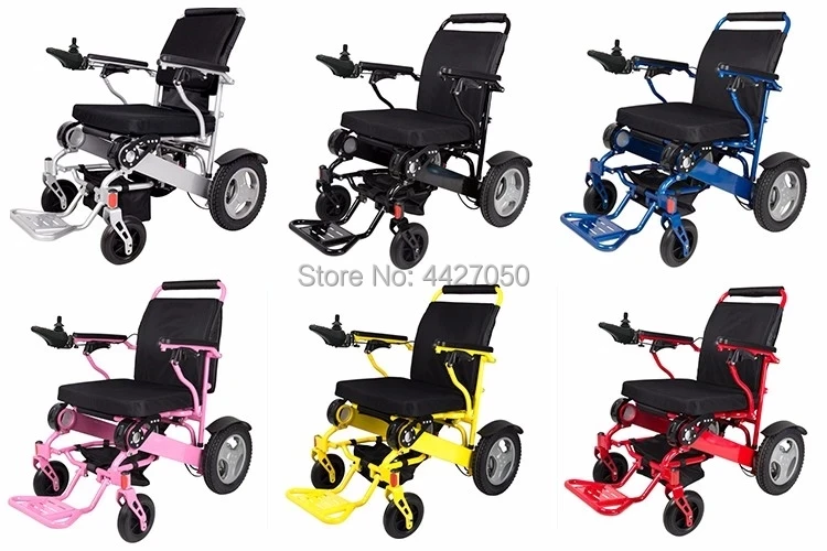 Portable folding lightweight electric wheelchair with lithium battery could carry on the airplane FREE SHIPPING