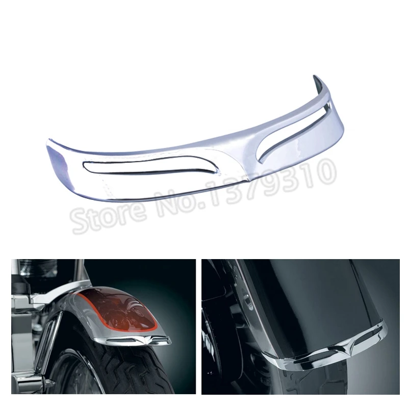 

Chrome Motorcycle Fender Tips Trailing Edge Rear Wheel Tire Shell Cover For Harley 2007-2016 Softail Fat Boy / Fatboy FLSTF