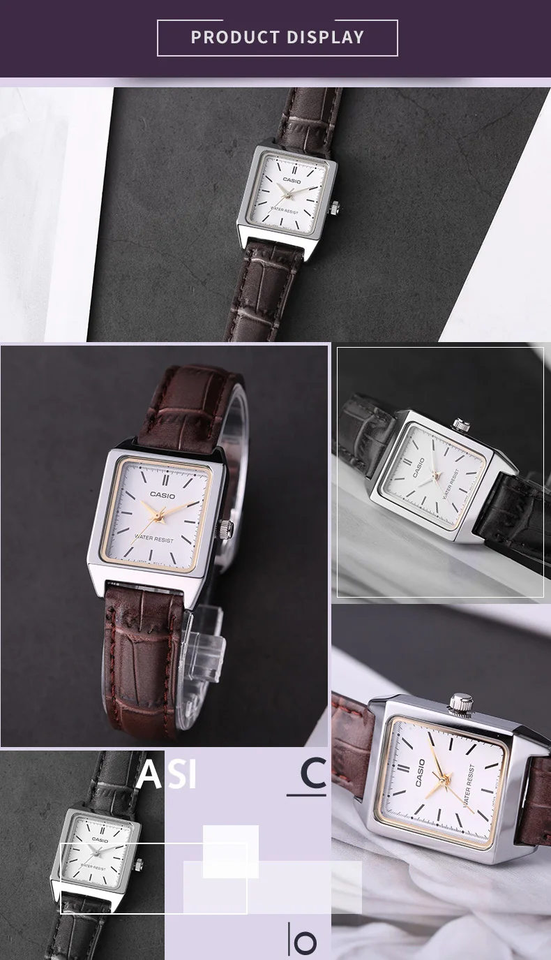 Relogio masculinoCasio montre mode carrе dame кварцевые montre LTP-V007L-7E2