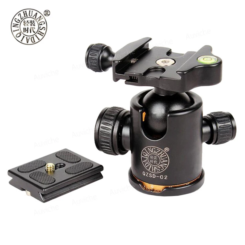 QZSD-Q02-Camera-Tripod-Ball-Head-with-Quick-Release-Plate-1-4-Screw-3-8-screw