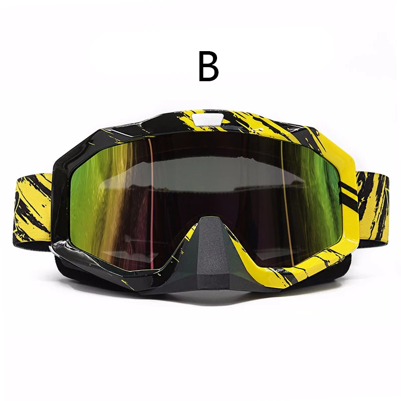 Ветрозащитные очки, мотоциклетные очки гонщика, пылезащитные велосипедные очки, мотокросса, мотоциклетные очки Google - Цвет: B1