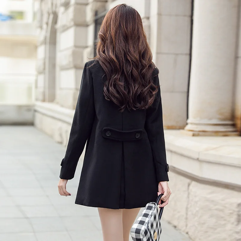 2018 Pardessus Casual Ollar Black Longues Robes Manches Nouveau Femmes Le Tournent Femininos Vers N177 Mince Polyester À Bas HH5qBfw