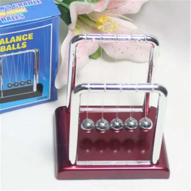 Newton's Cradle Steel Balance Pendulum Desk Toy-2