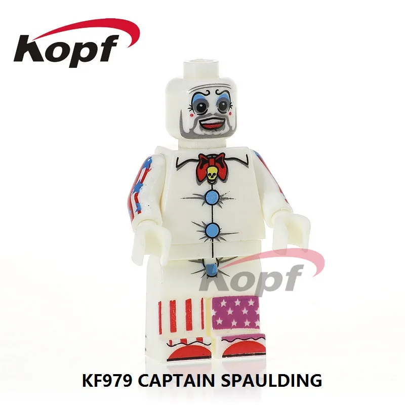 

KF979 Single Sale Super Heroes Captain Spaulding Hulk Hogan Rocky Balboa Venom Building Blocks Learning Gift Toys For Children