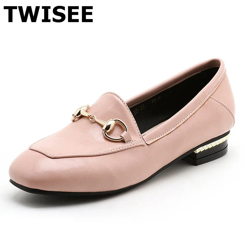 

Low 2.5 cm Square heel Chain Microfiber chaussure femme women high heels shoes pu leather Summer Square Toe Rubber