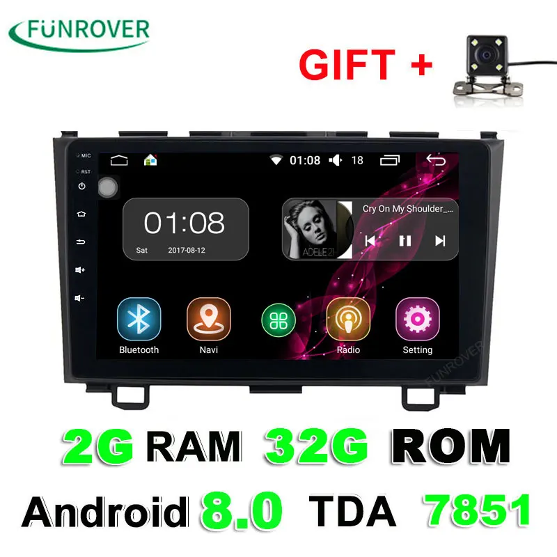 Funrover Android 8 0 font b Car b font dvd player GPS Navi For Honda CRV