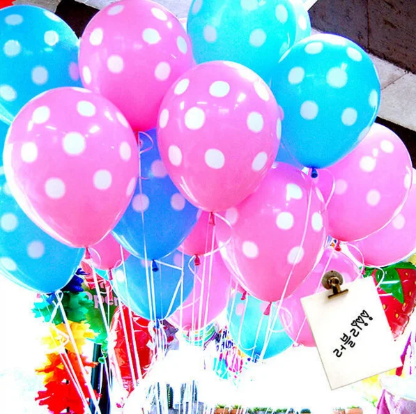 

New 25 Colors Balloons 25PCs/Lot  12" Latex Polka Dot Balloons for Party Wedding Kid's Birthday Decoration Celebration Toys