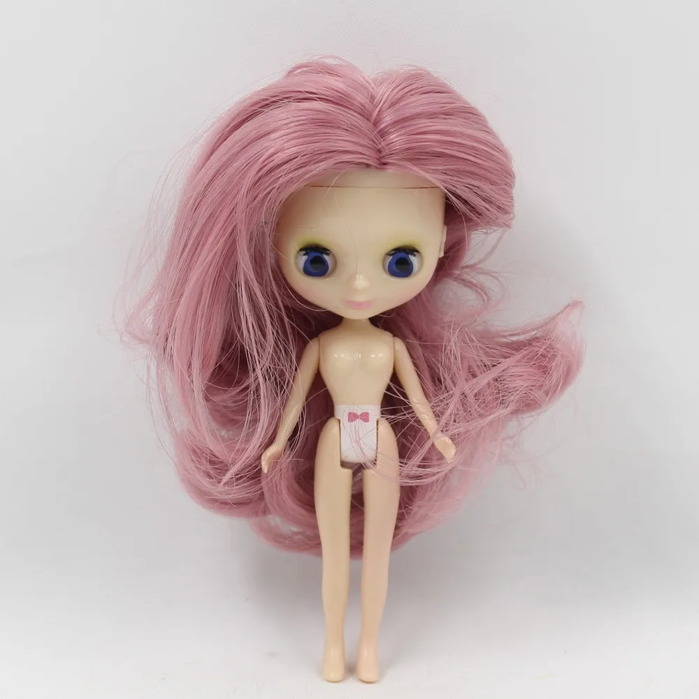 10 см DIY завод blyth мини кукла длинные волосы