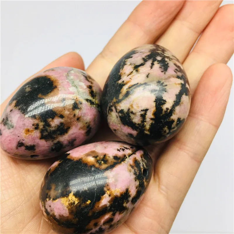 

66g Natural peach blossom stone egg healing 1PC
