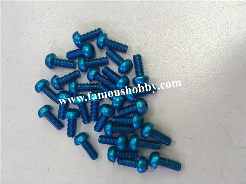 Famoushobby 30 шт. m3x8mm Кнопка/Круглый головкой Алюминий Шурупы для FPV-системы гоночный Квадрокоптер