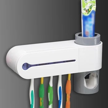 

Dropship 1pc US Plug Sterilize Toothbrush Rack Holder Automatic Toothpaste Dispenser Cleaner Sanitizer Device Oral Care Tool Kit