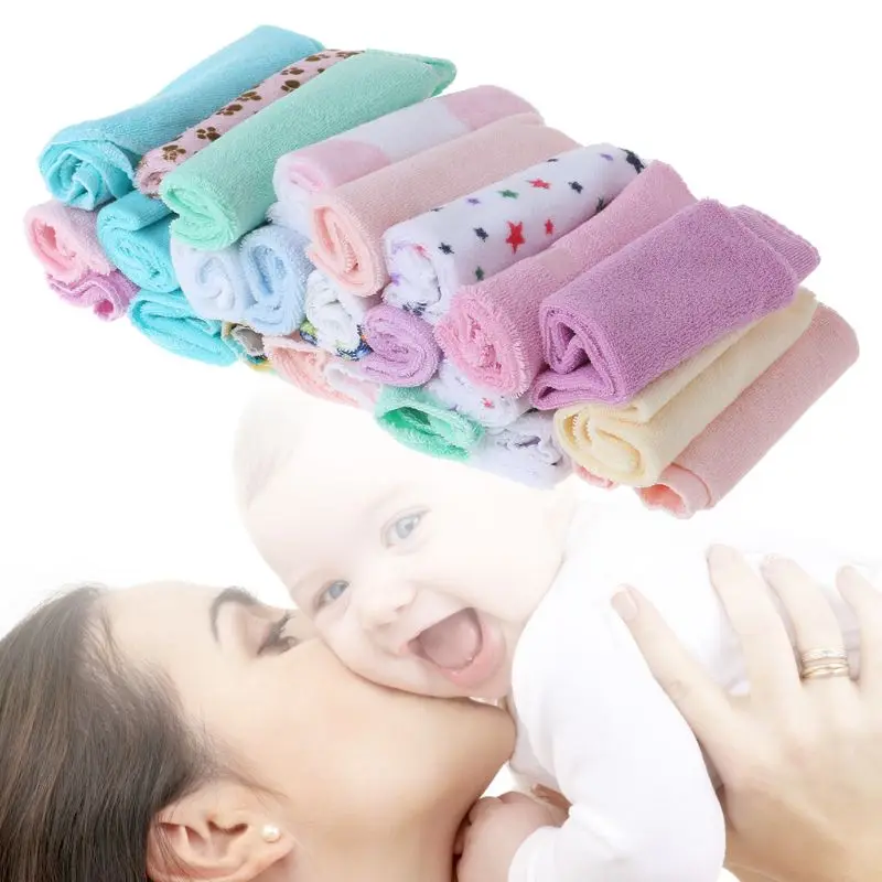 8 Pcs/Set Baby Towel Bathing Saliva Feeding Towels Soft Comfortable