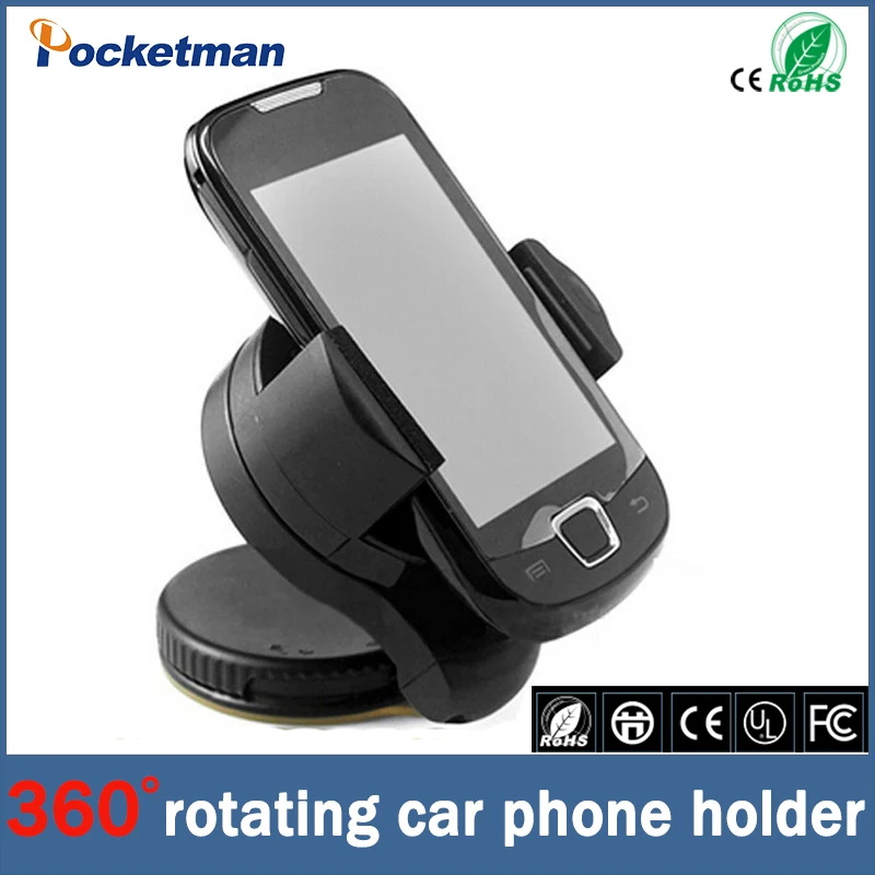 Universal 360 Degree Rotation Suction Cup Car Windshield Mobile Phone Holder Bracket Mount for iPhone GPS Mount Smartphone universal 360 degree rotation suction cup car mount holder for ipad mini more green black
