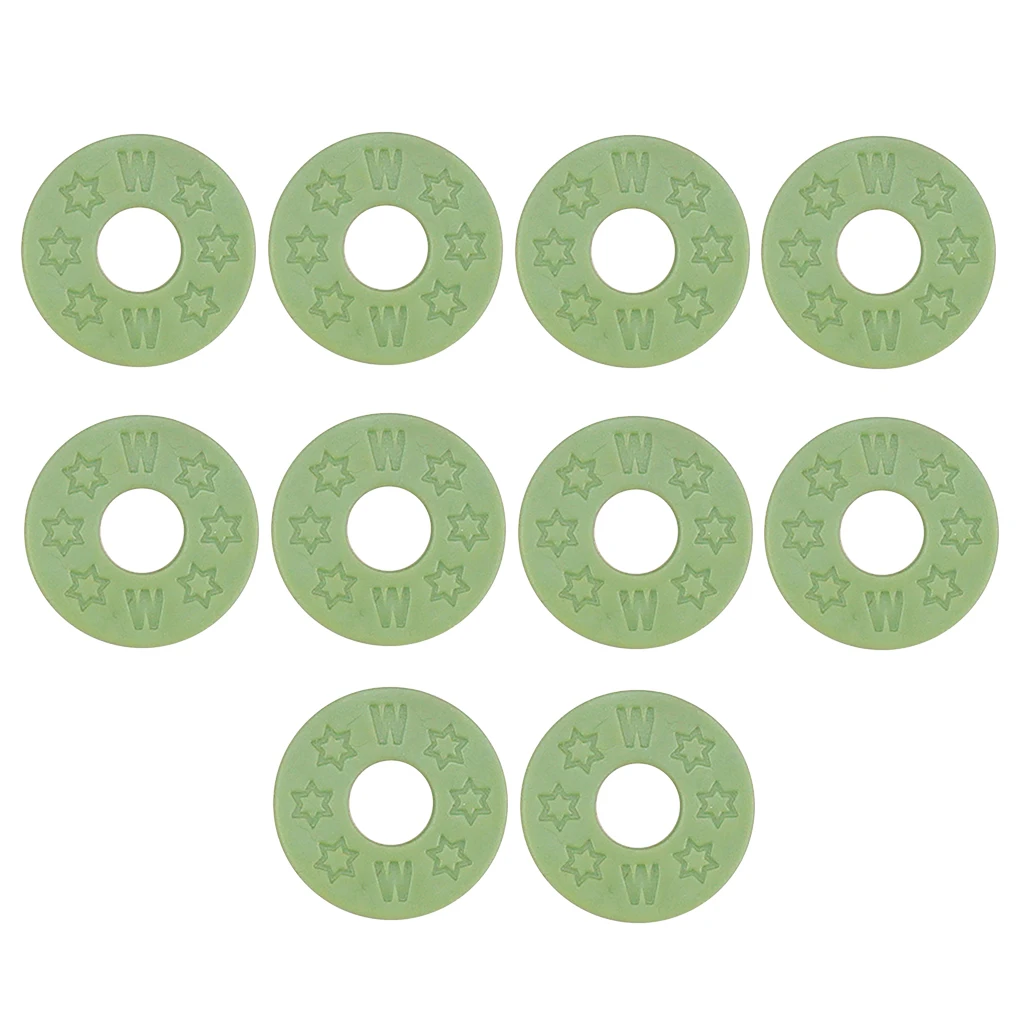 10 Pieces Acoustic Electric Guitar Bass Strap Block Rubber Safety Strap Lock Washer Gasket Cushion