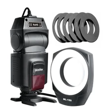 Универсальный GODOX ML-150 Macro Ring Flash Light адаптер+ объектив для цифровых зеркальных камер Canon Nikon Olympus Pentax