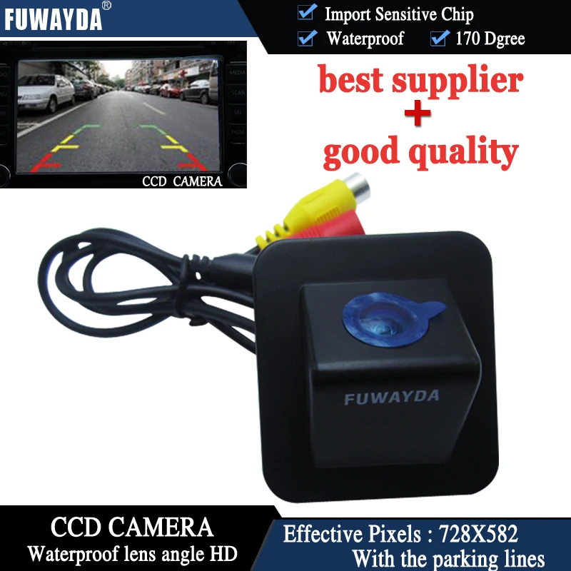 FUWAYDA Car Rear View Reverse With Guide Line Mirror Image Color CCD font b CAMERA b
