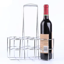 6 бутылок отдельно стоящая столешница Винный Стеллаж портативный держатель для хранения вина из нержавеющей стали для домашнего бара дисплей