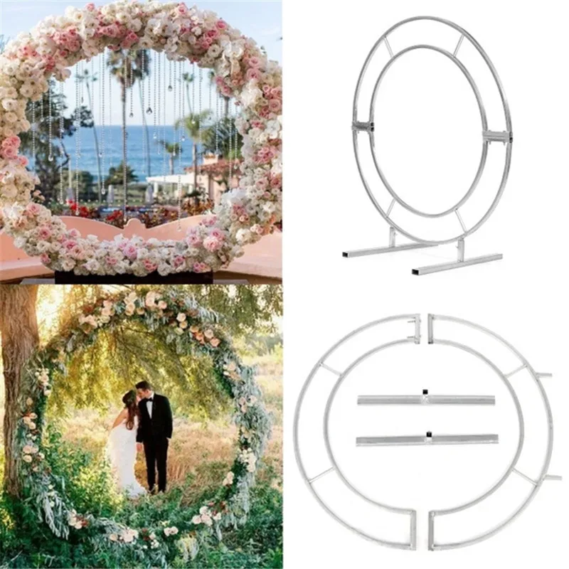 Круглый арочный каркас, металлический круглый свадебный круг, сетка, вечерние, наружные Свадебные реквизиты и принадлежности, подарок на день рождения