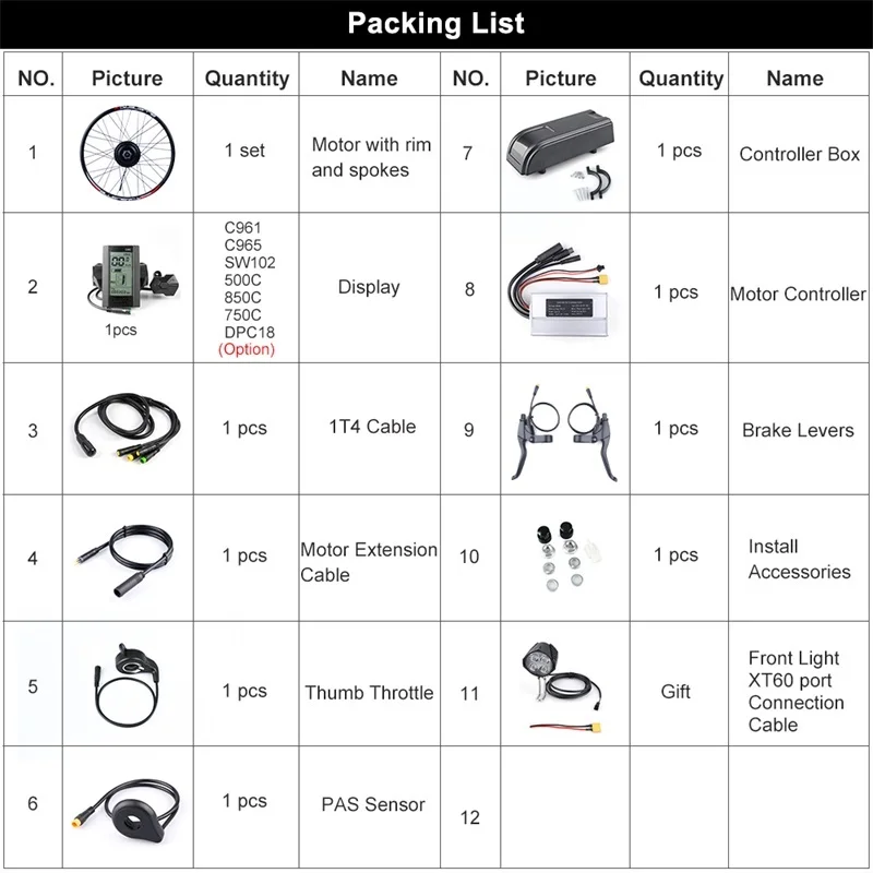 PACKING LIST