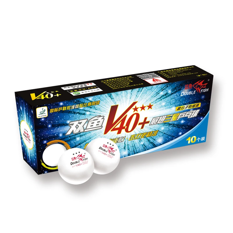 السائبة المبيعات الأصلي مزدوجة الأسماك ثلاثة نجمة تنس طاولة كرات بينغبونغ ناشئين المعتمدة الدولية البطولة 60 حزم/600 كرات